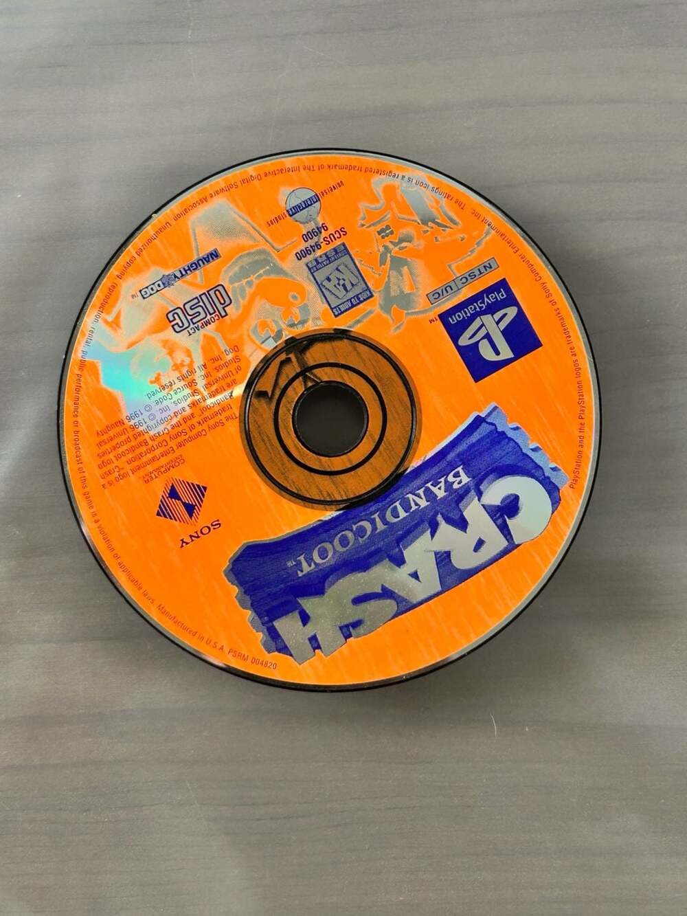 Crash Bandicoot PS1 PlayStation 1 Greatest Hits SCUS-94900 Disc Only Untested